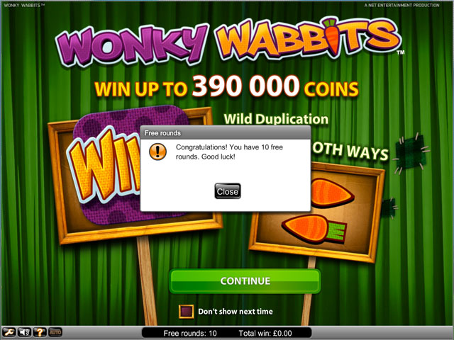 Wonky Wabbits Free Spins No Deposit Required
