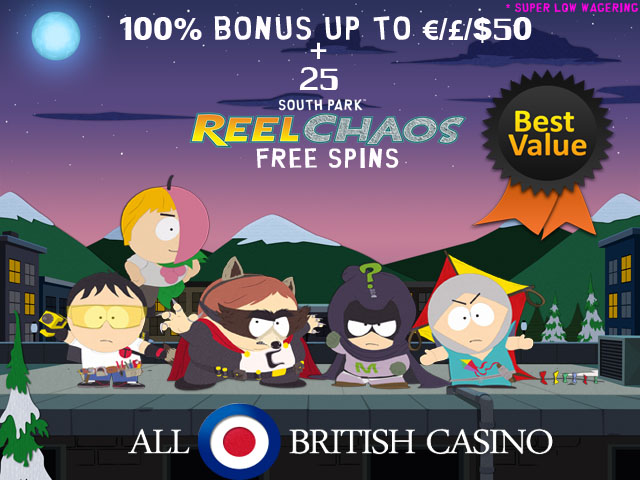 All British Casino - 25 South Park Reel Chaos FreeSpins
