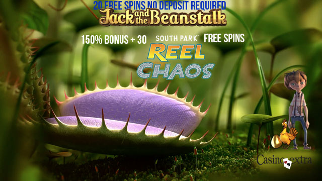 CasinoExtra - 20 No Deposit Free Spins-Jack and the beanstalk