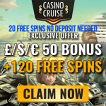 20 Real Cash Free Spins No Deposit Needed + £/$/€50 Bonus & 100 Real Cash Free Spins at Casino Cruise