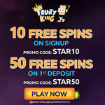 Fruity King March Free Spins No Deposit: Collect your Starburst free spins today! No Deposit Required.