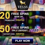 July Promotion! Vegas Paradise No Deposit Free Spins Offer: Get 20 No Deposit Free Spins on Piggy Riches this month