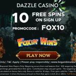 Dazzle Casino No Deposit Bonus code – Claim 10 No Deposit Bonus Spins on sign-up!